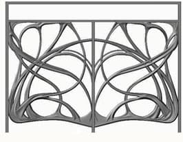 Balustrade, udsmykket gelænder i støbejern