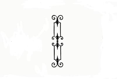 Baluster, rækværk i støbejern