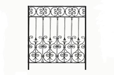 Balustrade, udsmykket gelænder i støbejern