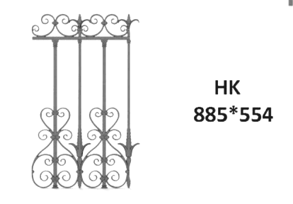 Balustrade, udsmykket gelænder i støbejern