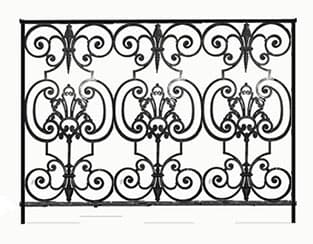Balustrade, udsmykket gelænder i støbejern