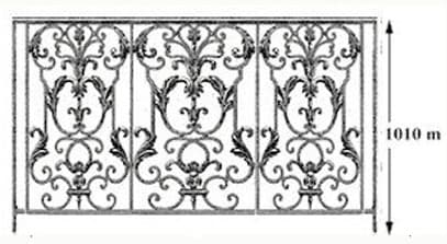 Balustrade, udsmykket gelænder i støbejern
