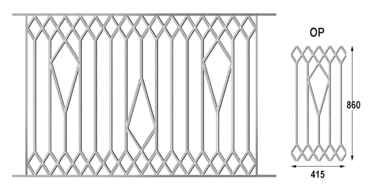 Balustrade, udsmykket gelænder i støbejern