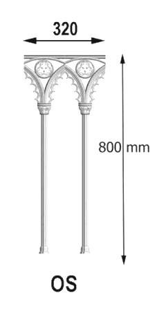 Balustrade, udsmykket gelænder i støbejern