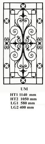 Dørgitter støbejern — Reference UM