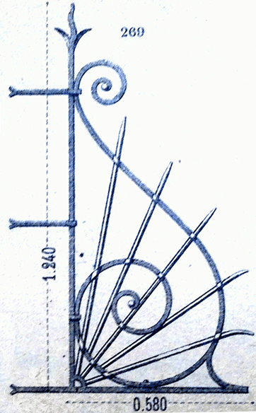Skillevæg i støbejern Loiselet - 2. model