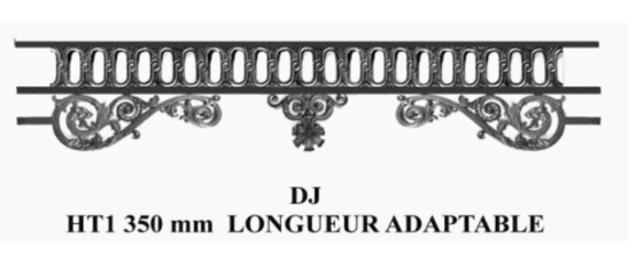 Vindues støttejern i støbejern — ref DJ